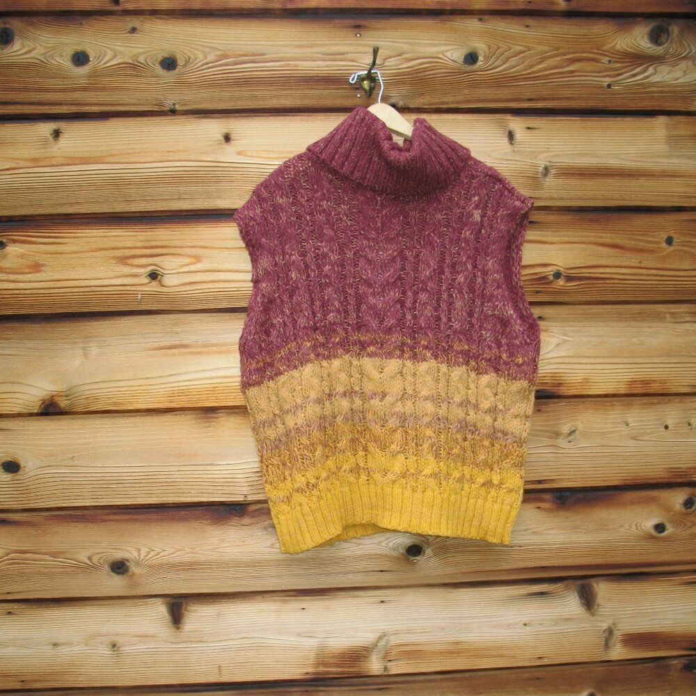 NWT 525 AMERICA Cozy Ombre Cable Sweater Vest Size L - Picture 5 of 7